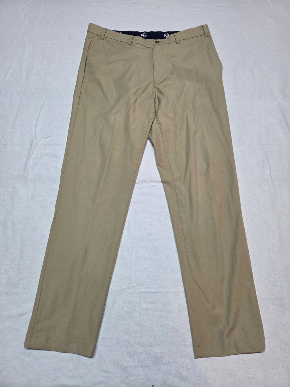 lauren ralph lauren dress pants mens 36x32 Khaki